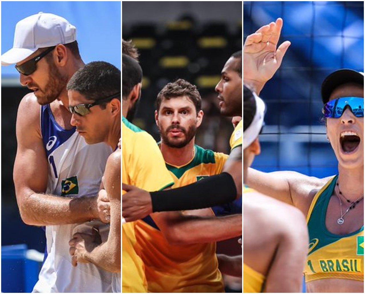 Na arena coberta e na areia, vôlei brasileiro estreia vencendo seus adversários nos Jogos de Tóquio