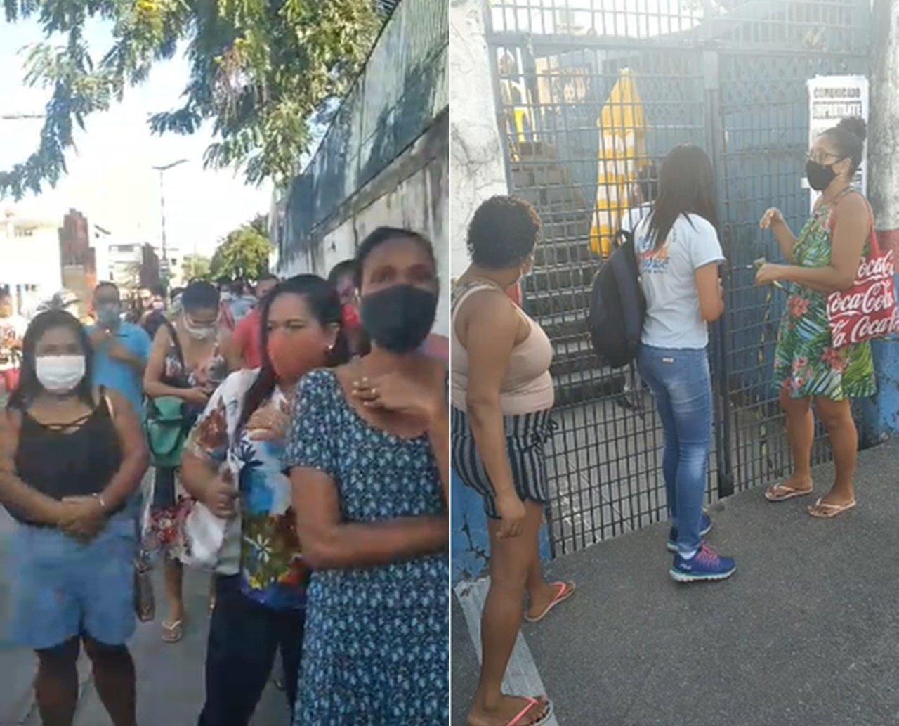 Revolta e reclamações marcam dia de vacinação na Vila Militar dos Dendezeiros em Salvador; " fecharam o portão na nossa cara"