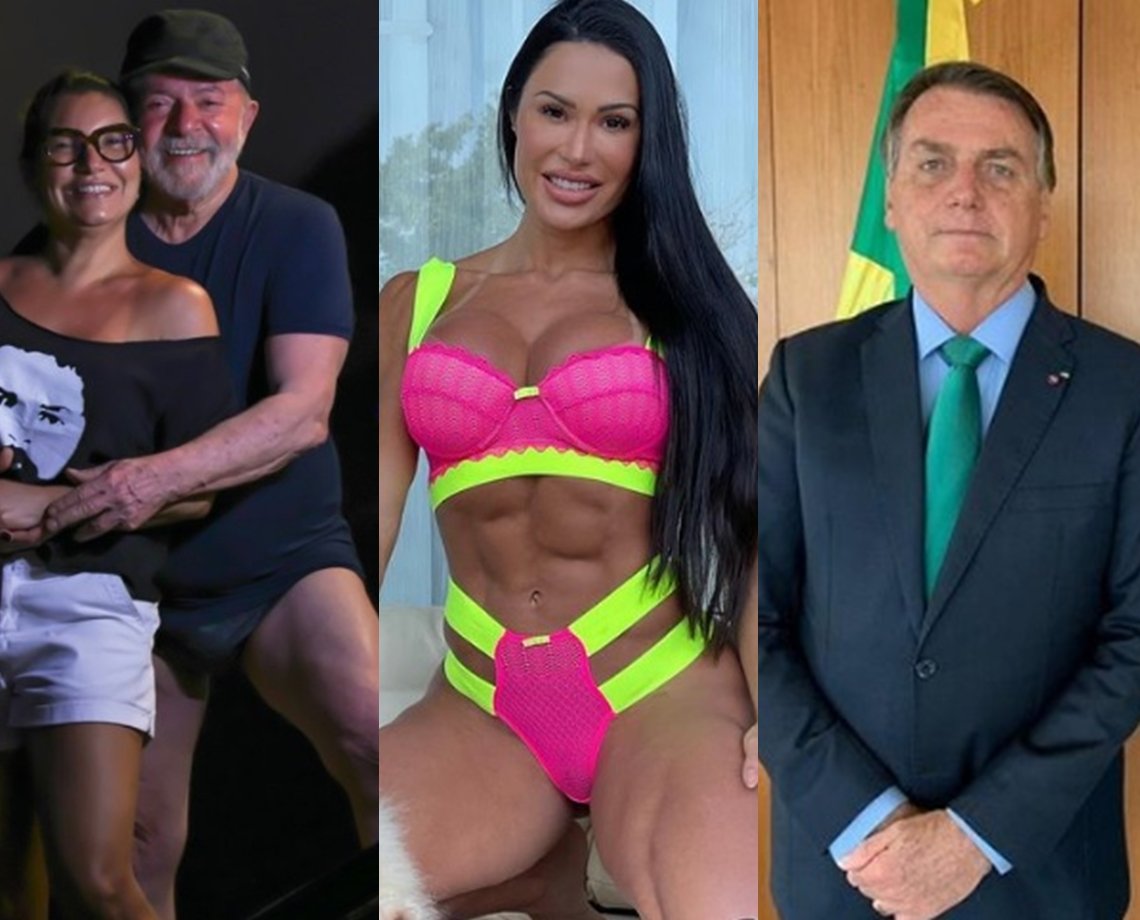 Musa fitness Gracyanne Barbosa elogia perna bem torneada de Lula e faz desafio a Bolsonaro