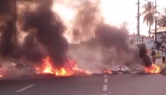 Grupo com centenas de trabalhadores informais faz manifestação e interdita a Cia-Aeroporto próximo à Ceasa