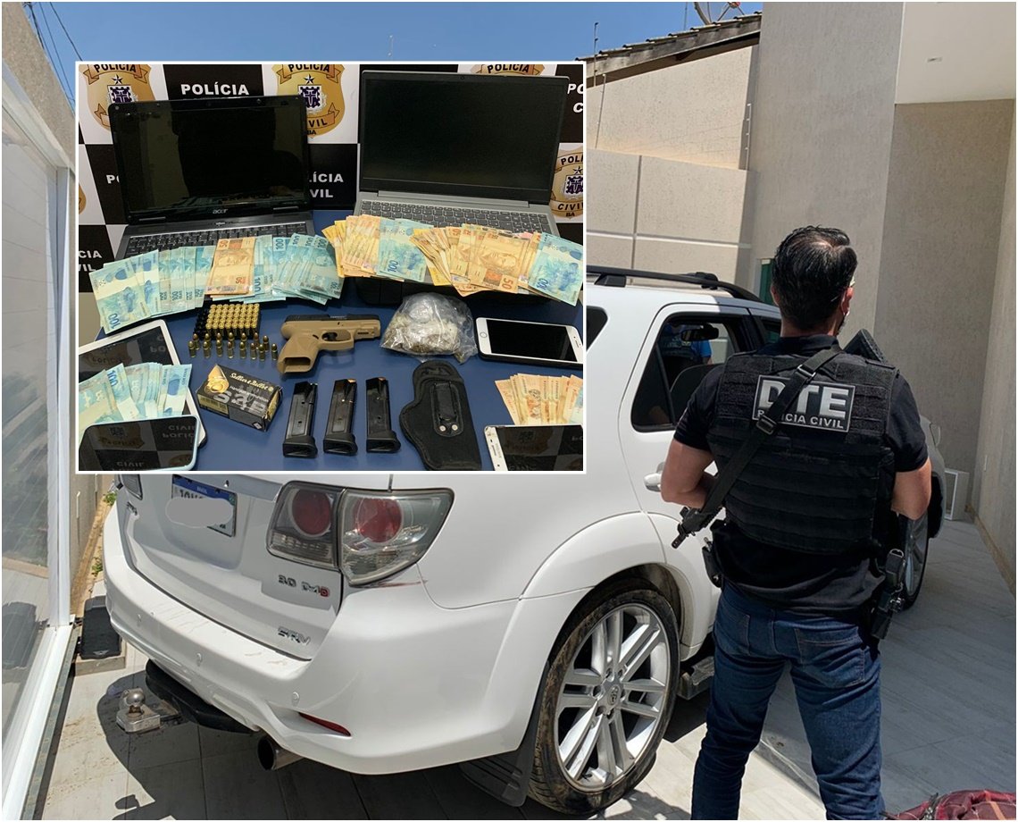 Polícia frustra passeio em carro de luxo e prende suspeito de tráfico, lavagem de dinheiro e fraudes bancárias em Conquista