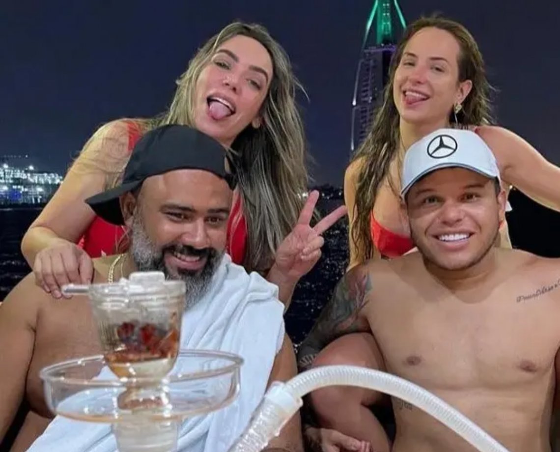 Tierry e Gabi Martins aparecem ao lado de Danilo Dubaiano, foragido da Justiça baiana por golpe milionário