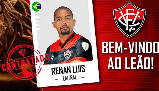 Cara nova na Toca: Vitória apresenta lateral esquerdo Renan Luís para o restante da Série B