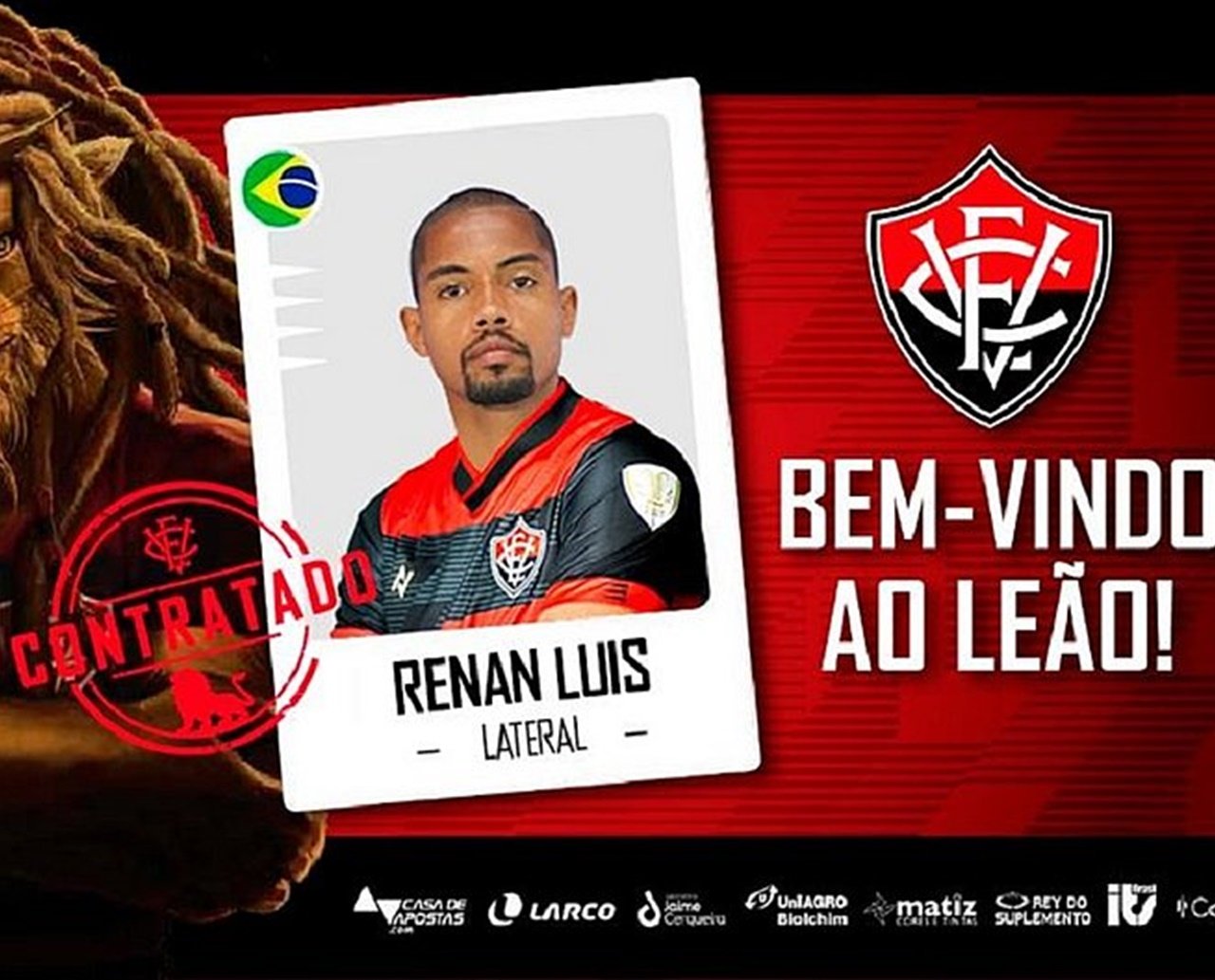 Cara nova na Toca: Vitória apresenta lateral esquerdo Renan Luís para o restante da Série B