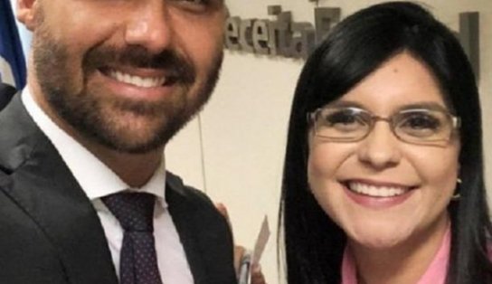 Denúncia de Dayane Pimentel (PSL-BA) contra Eduardo Bolsonaro está travada há um mês na Câmara 