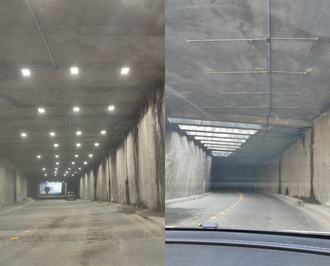 Ih, sumiu! Vândalos furtam 225 projetores de LED do túnel da Via Expressa, em Salvador; prejuízo é superior a R$ 500 mil