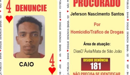 Quatro de Copas do Baralho do Crime, traficante morre em confronto com a polícia, em Camaçari