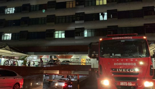 Princípio de incêndio assusta clientes de centro comercial no Itaigara; fogo foi controlado por brigada