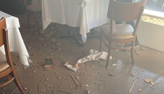 Estrutura de concreto desaba sobre mesa de turistas no restaurante Amado, em Salvador; empresa se pronuncia 