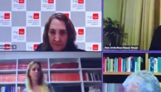 Mulher senta no colo de desembargador durante sessão online do TJ; assista