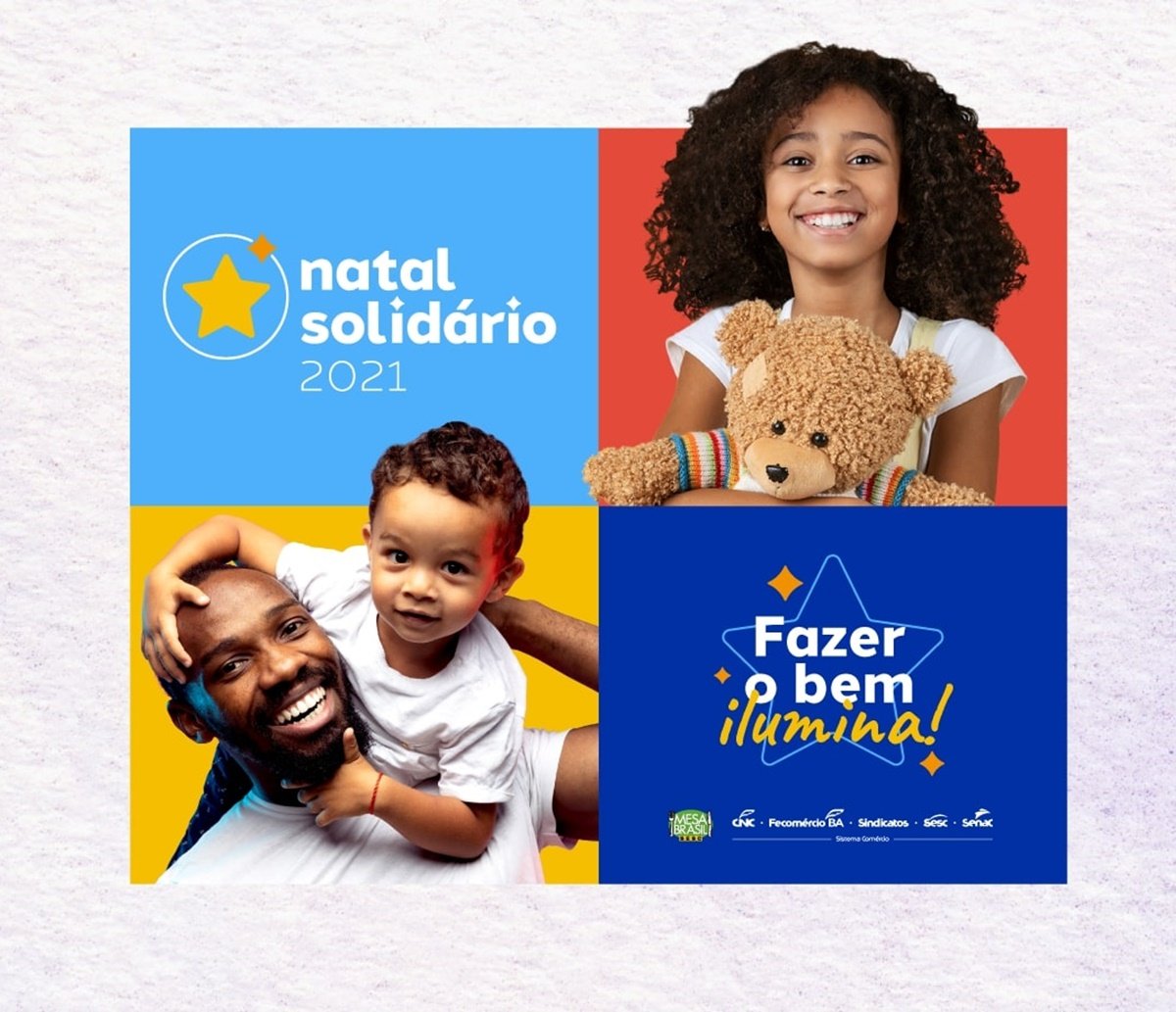 Campanha "Natal Solidário" chega em sua 8° edição com o tema "Fazer o Bem Ilumina"