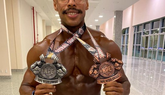 Conheça o PM baiano que perdeu 20 quilos e garantiu duas medalhas em campeonato de fisiculturismo 