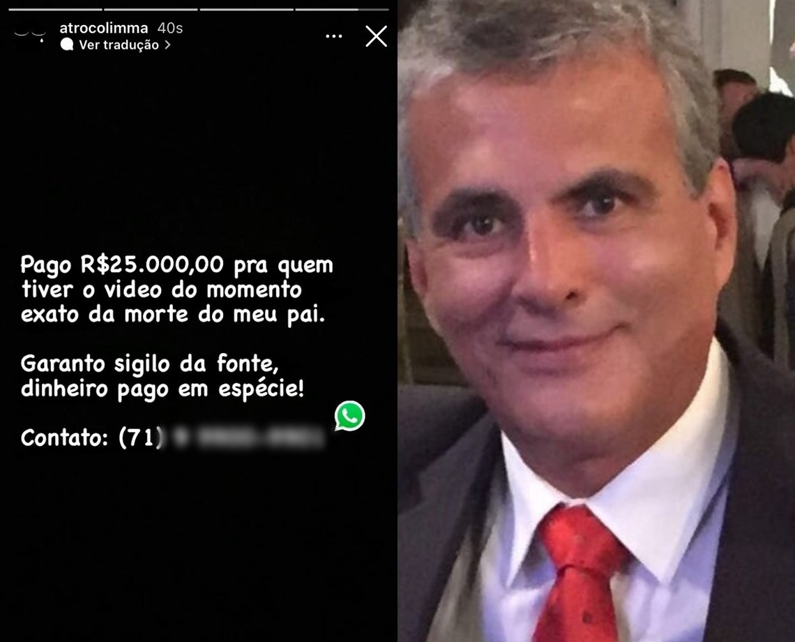 Filho de servidor executado na Garibaldi oferece R$ 25 mil para quem tiver vídeos do crime contra o pai