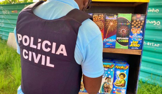 Polícia Civil intercepta van que fazia transporte de fogos de artifício irregulares