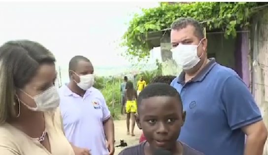 Porta-voz do Bairro: Com 12 anos e sonho de ser repórter, Talisson faz apelo pela comunidade da Capelinha do São Caetano.