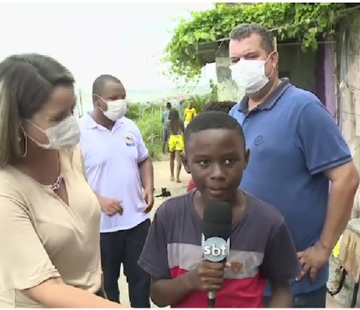 Porta-voz do Bairro: Com 12 anos e sonho de ser repórter, Talisson faz apelo pela comunidade da Capelinha do São Caetano.