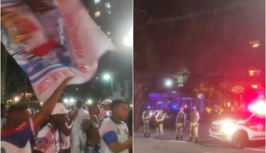 VÍDEO: com fogos e aos gritos de 'marqueteiro', Bamor protesta em frente ao prédio de Bellintani; PM foi acionada