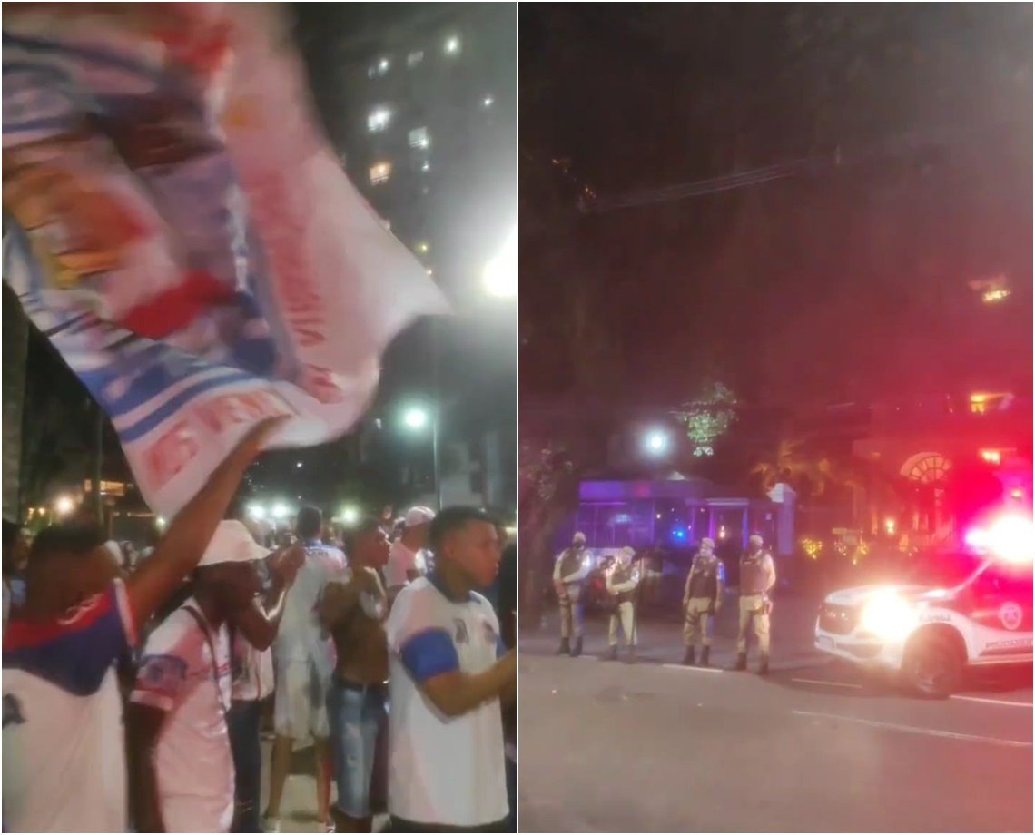 VÍDEO: com fogos e aos gritos de 'marqueteiro', Bamor protesta em frente ao prédio de Bellintani; PM foi acionada