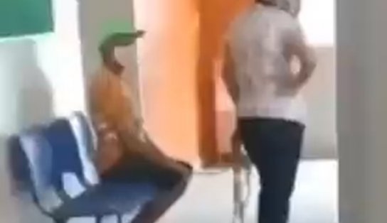 VÍDEO: Mulher leva marido amarrado a posto de saúde para tomar vacina anti-covid