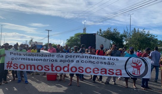 Tudo parado! Trabalhadores e permissionários da Ceasa protestam na Estrada CIA Aeroporto