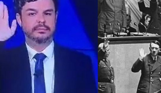 Ex-BBB faz suposta saudação nazista na TV e internautas pedem demissão; "fez de propósito" 