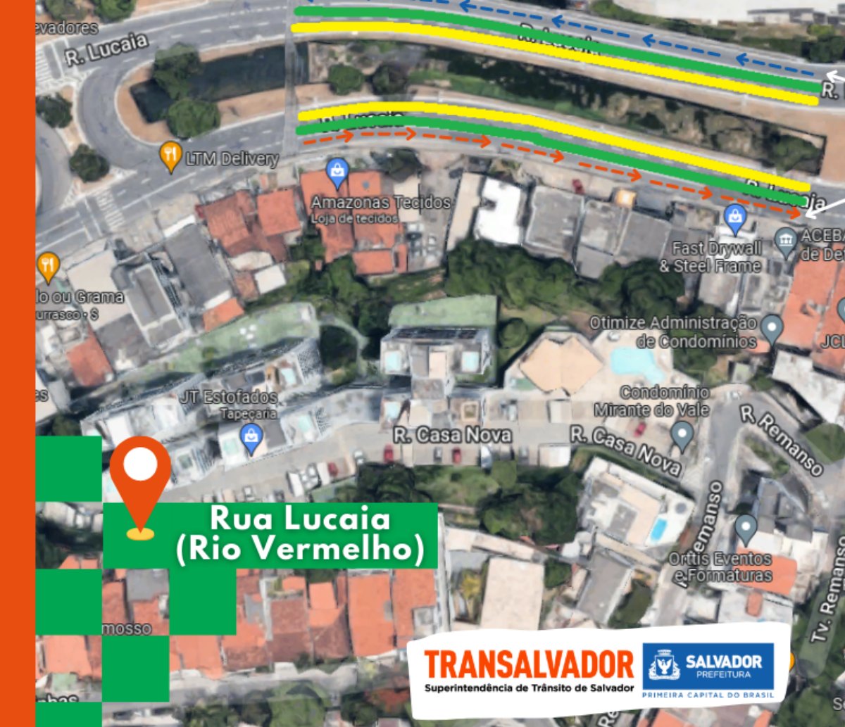 Obra do BRT interditará faixas no Lucaia até o final de junho, diz Transalvador; veja o que muda 