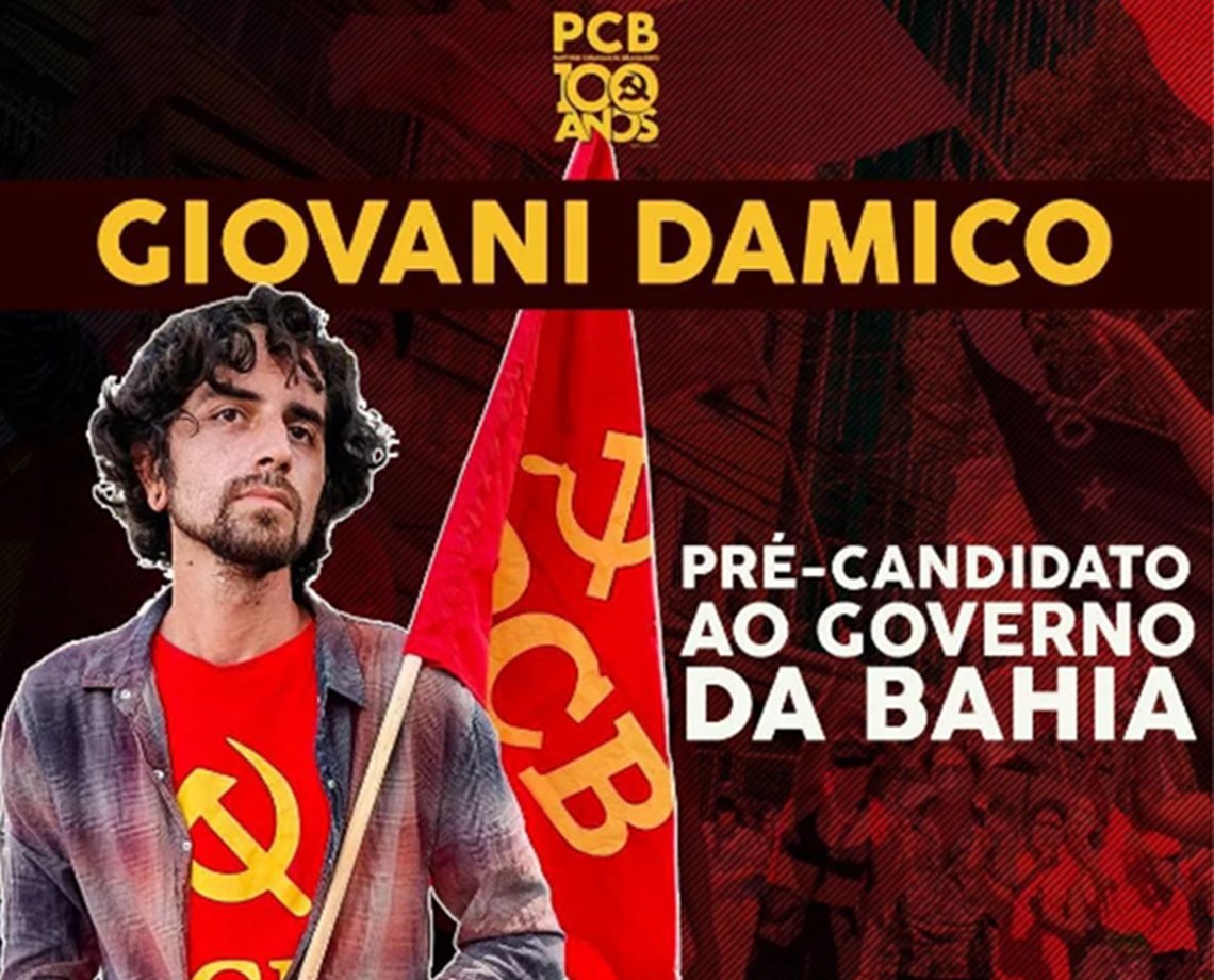 PCB divulga nome de Giovani Damico, o Prof. Gio, como pré-candidato a governador da Bahia