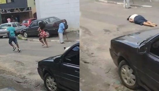 Marido é "pego no flagra" com amante em Salvador e gritaria toma conta do bairro; assista 