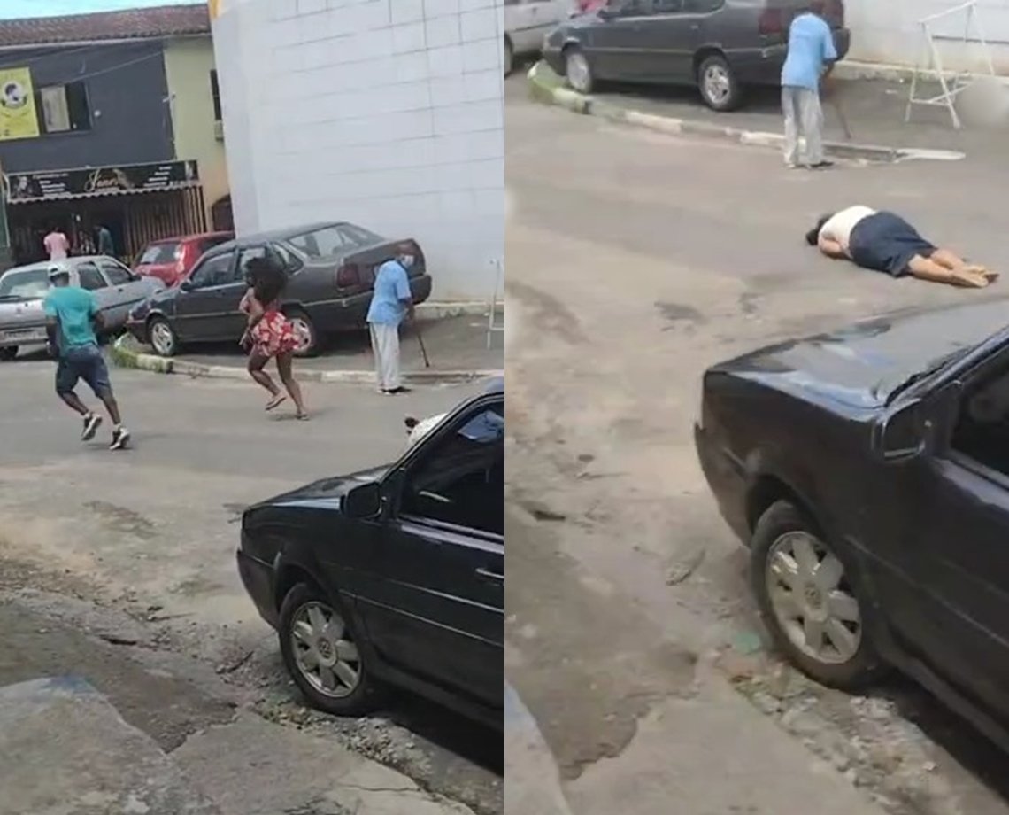 Marido é "pego no flagra" com amante em Salvador e gritaria toma conta do bairro; assista 