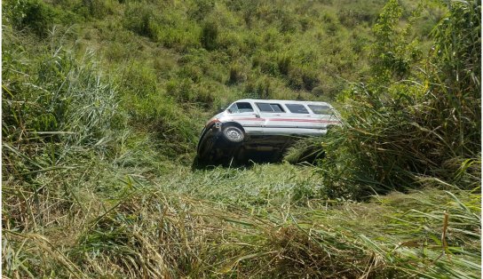 Motorista perde controle da direção, van cai em ribanceira e 11 pessoas ficam feridas na BA-084; suspeita é de ataque de abelhas 