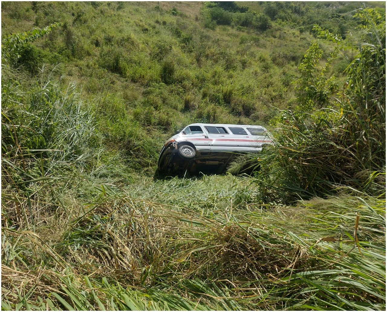 Motorista perde controle da direção, van cai em ribanceira e 11 pessoas ficam feridas na BA-084; suspeita é de ataque de abelhas 