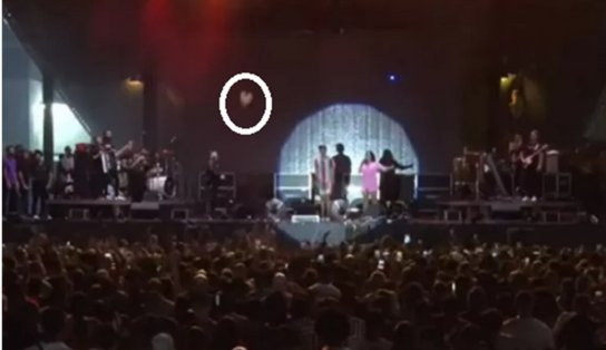 Pomba que caiu no show da banda Calcinha Preta passa bem, defende banda 