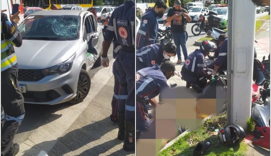 Um morre após colisão entre moto e carro em Salvador  