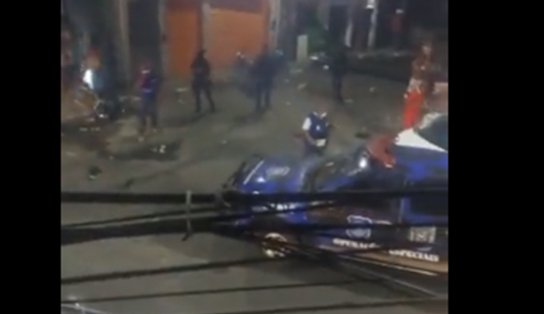 Tiro, porrada e bomba: festa do tipo paredão no Pero Vaz acaba em tumulto e apreensão de som; veja vídeo