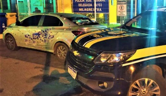 Carro roubado é recuperado pela PRF com placa clonada na BR-116; veículo estava anunciado em rifa