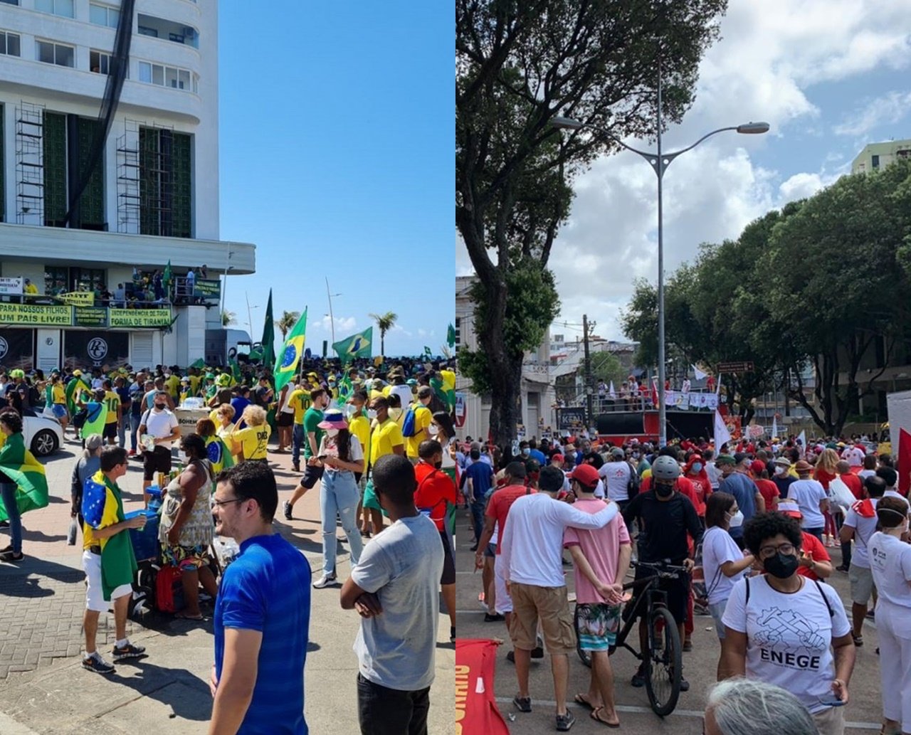 Protestos a favor e contra Bolsonaro apresentam horários semelhantes em Salvador; veja programação  