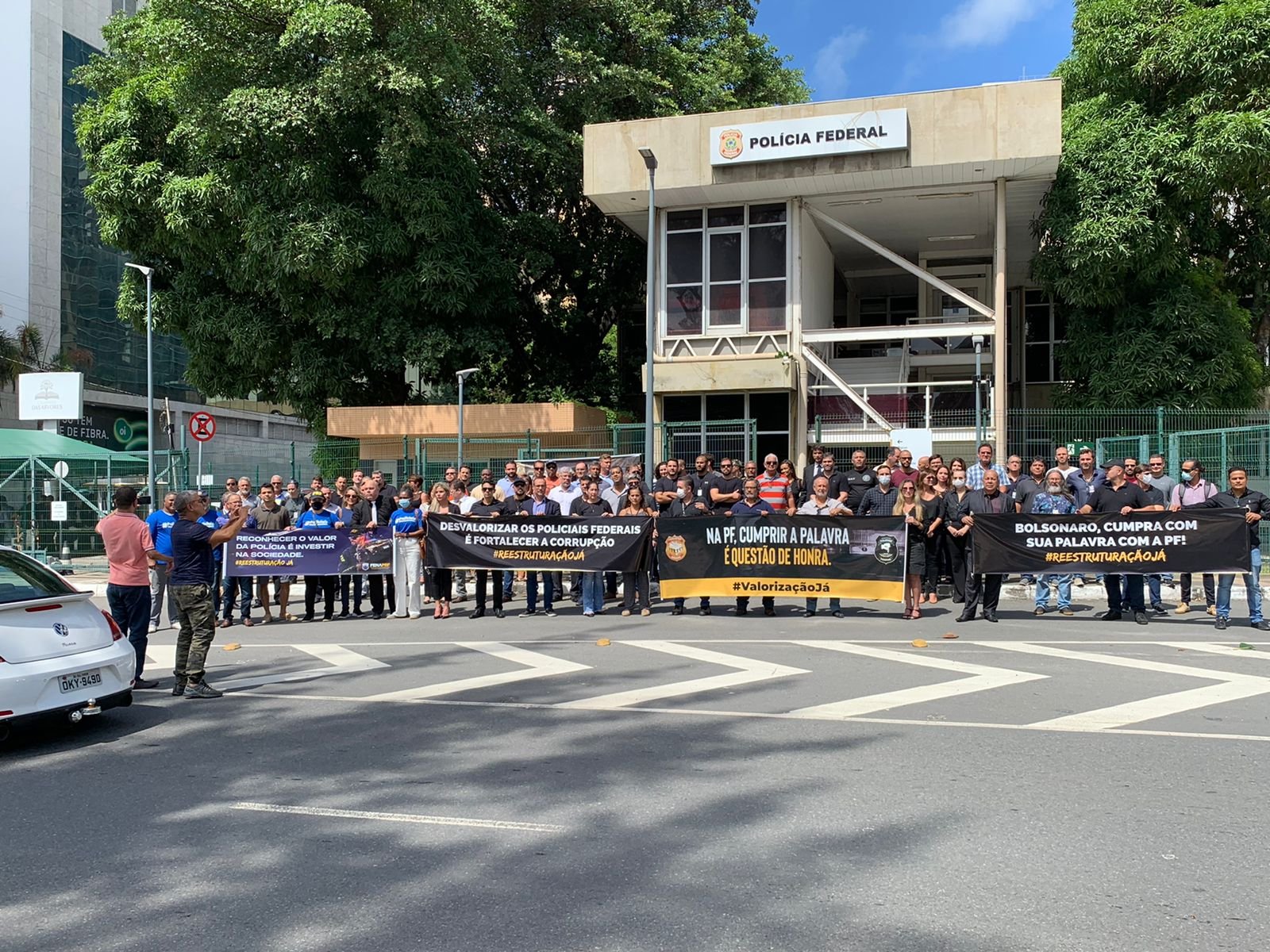 Na Bahia, Policiais Federais fazem protesto por restruturação da PF