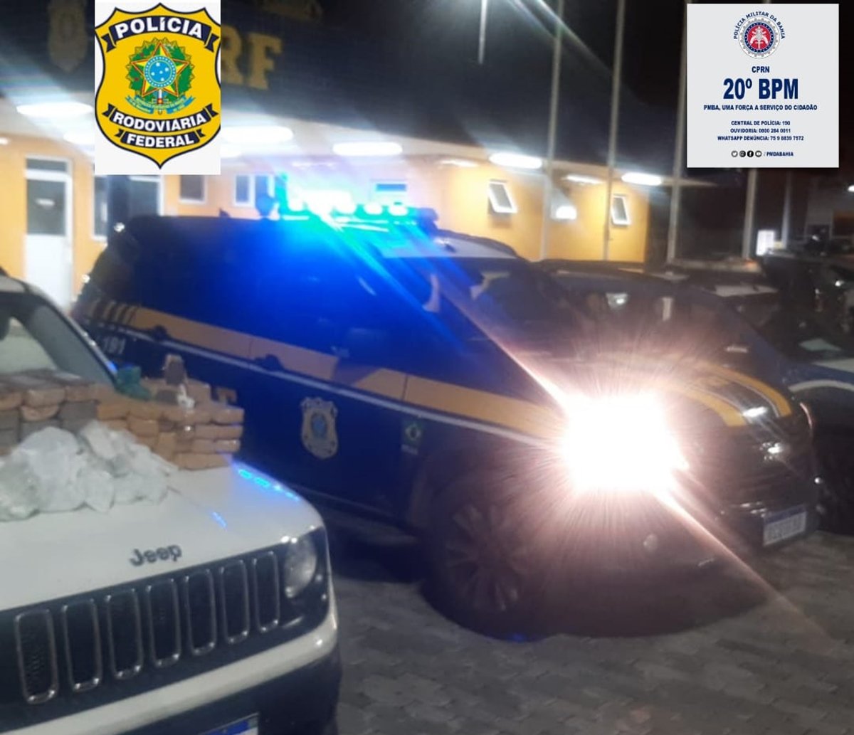 PRF apreende R$ 6 milhões em drogas dentro de carro "clonado" na Bahia