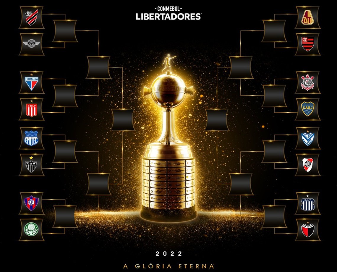 Definidos os confrontos do mata-mata da Libertadores e brasileiros já conhecem adversários