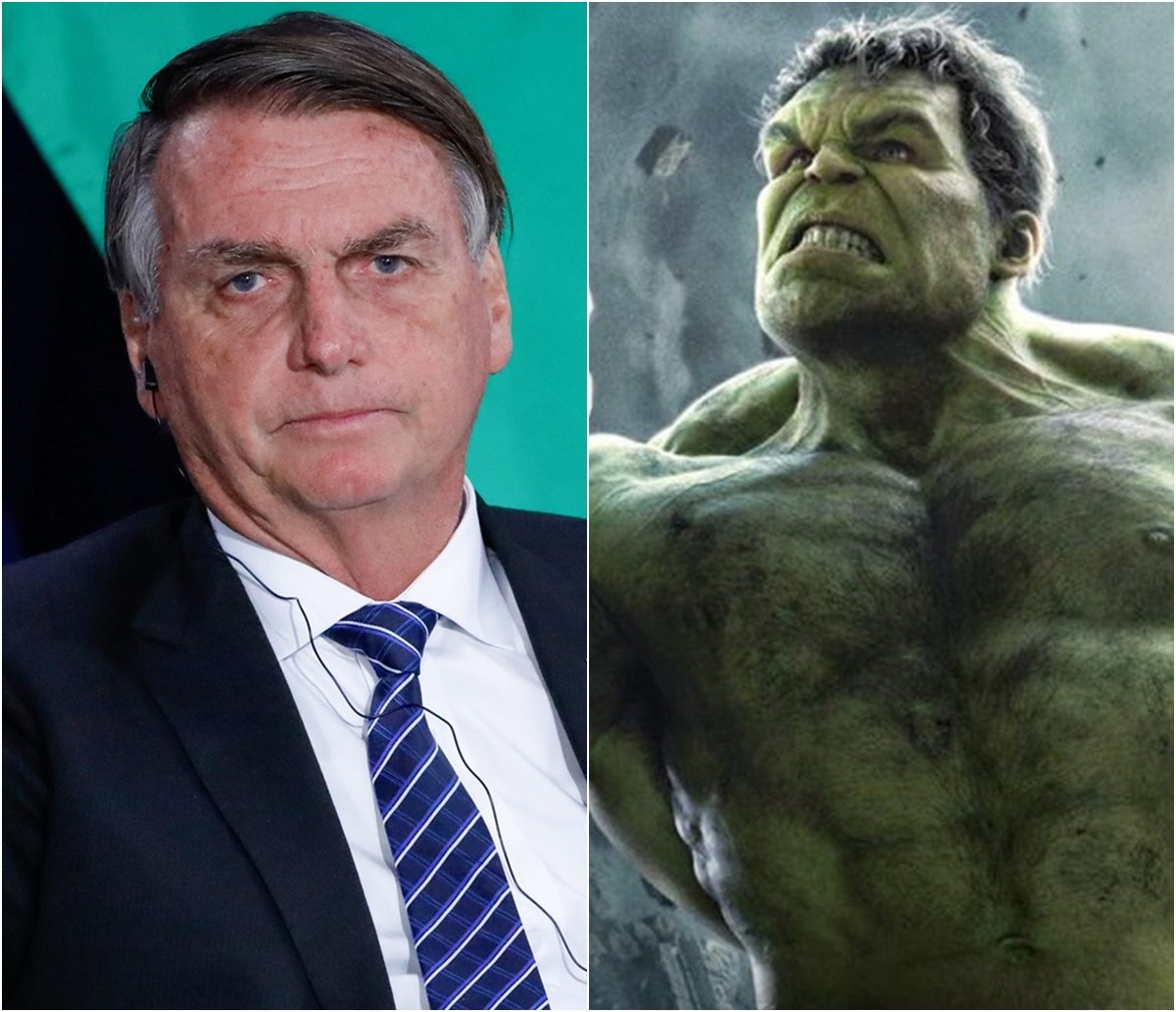 Em rede social, Bolsonaro reage a crítica do ator que interpreta Hulk e se compara ao Capitão América; saiba mais 