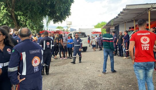 Corpo de socorrista morto em acidente no Cabula é velado na sede do Samu, em Salvador; video