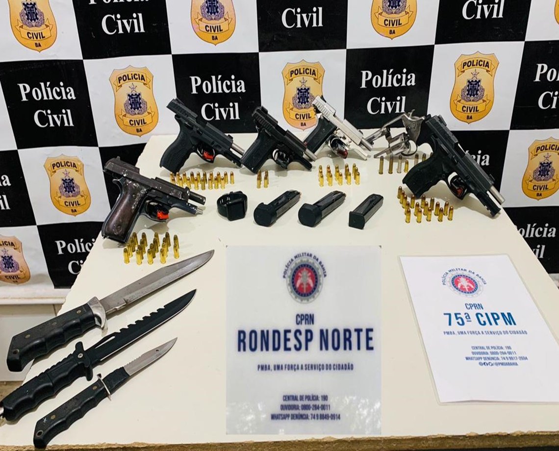 Aniversariante homicida, convidados armados e outro de tornozeleira eletrônica: PM invade festa e faz prisões 