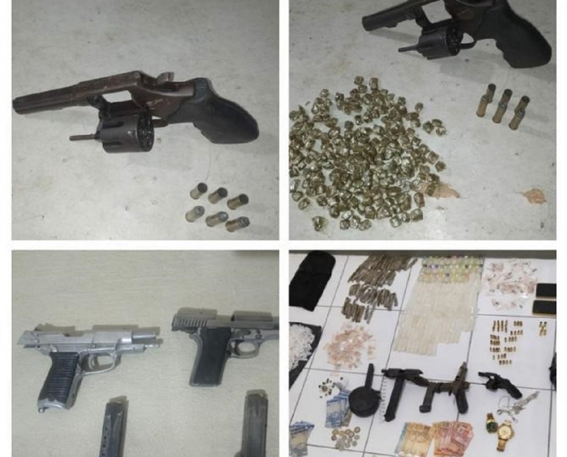 Sete criminosos morrem em troca de tiros com PMs em Águas Claras; armas e drogas são apreendidas