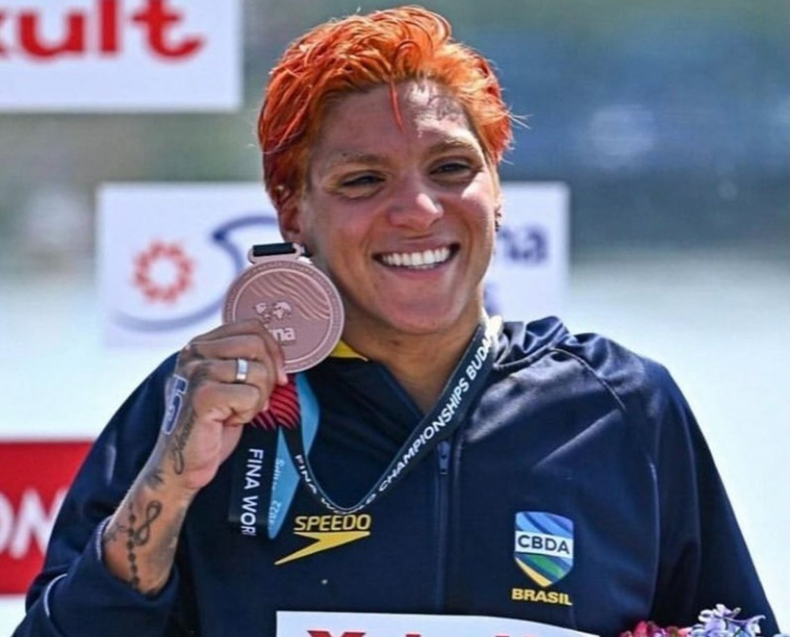 Baiana Ana Marcela ganha medalha de bronze no Mundial de Águas Abertas em Budapeste