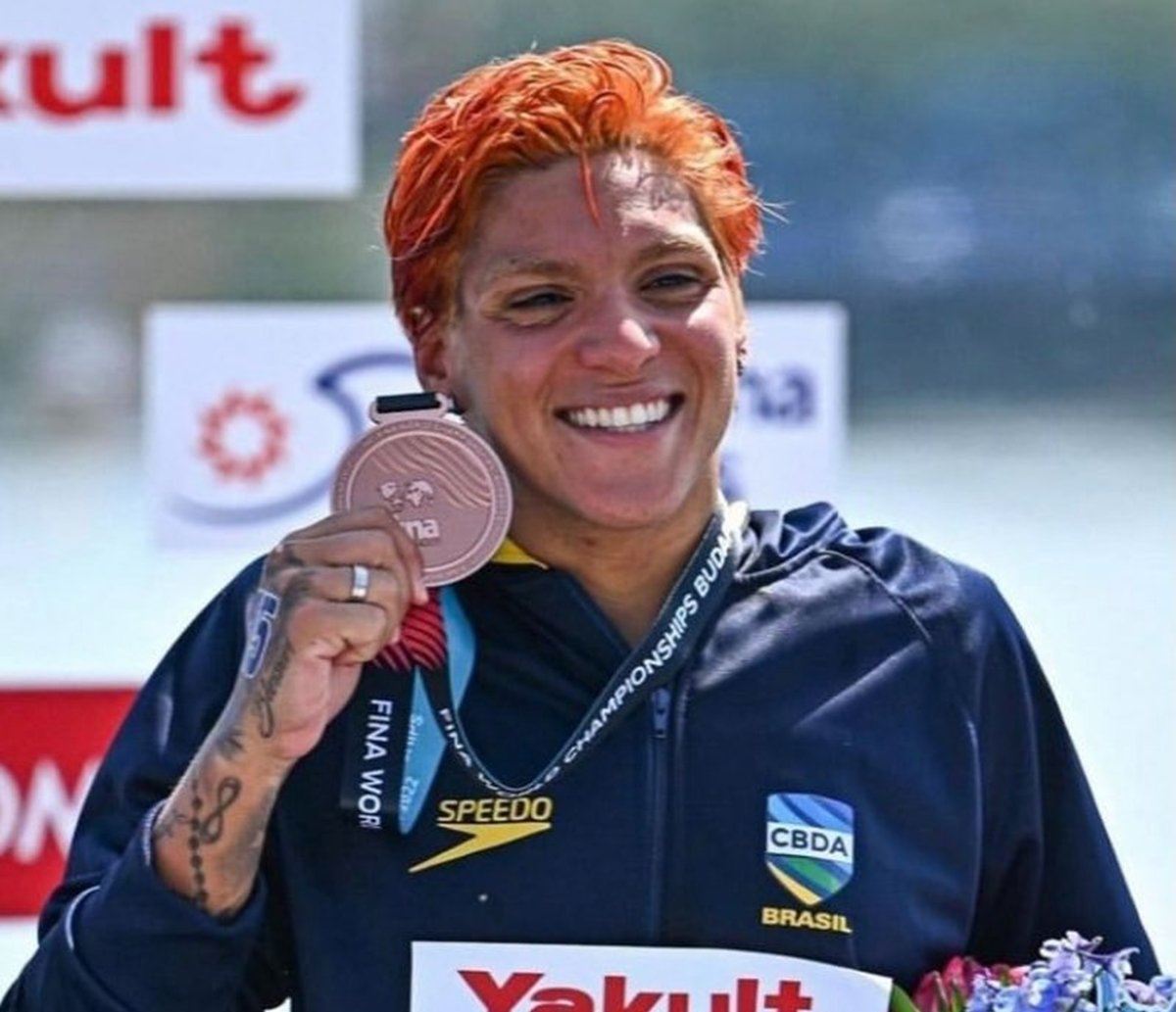 Baiana Ana Marcela ganha medalha de bronze no Mundial de Águas Abertas em Budapeste