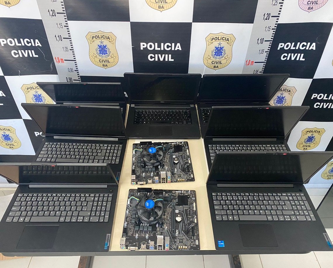 Crime de Receptação: Homem é preso com notebooks roubados e material é avaliado em R$ 45 mil 