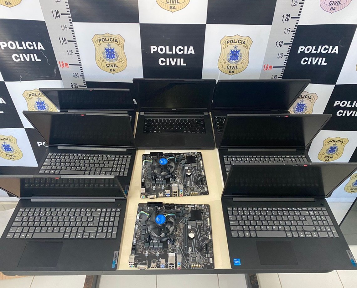 Crime de Receptação: Homem é preso com notebooks roubados e material é avaliado em R$ 45 mil