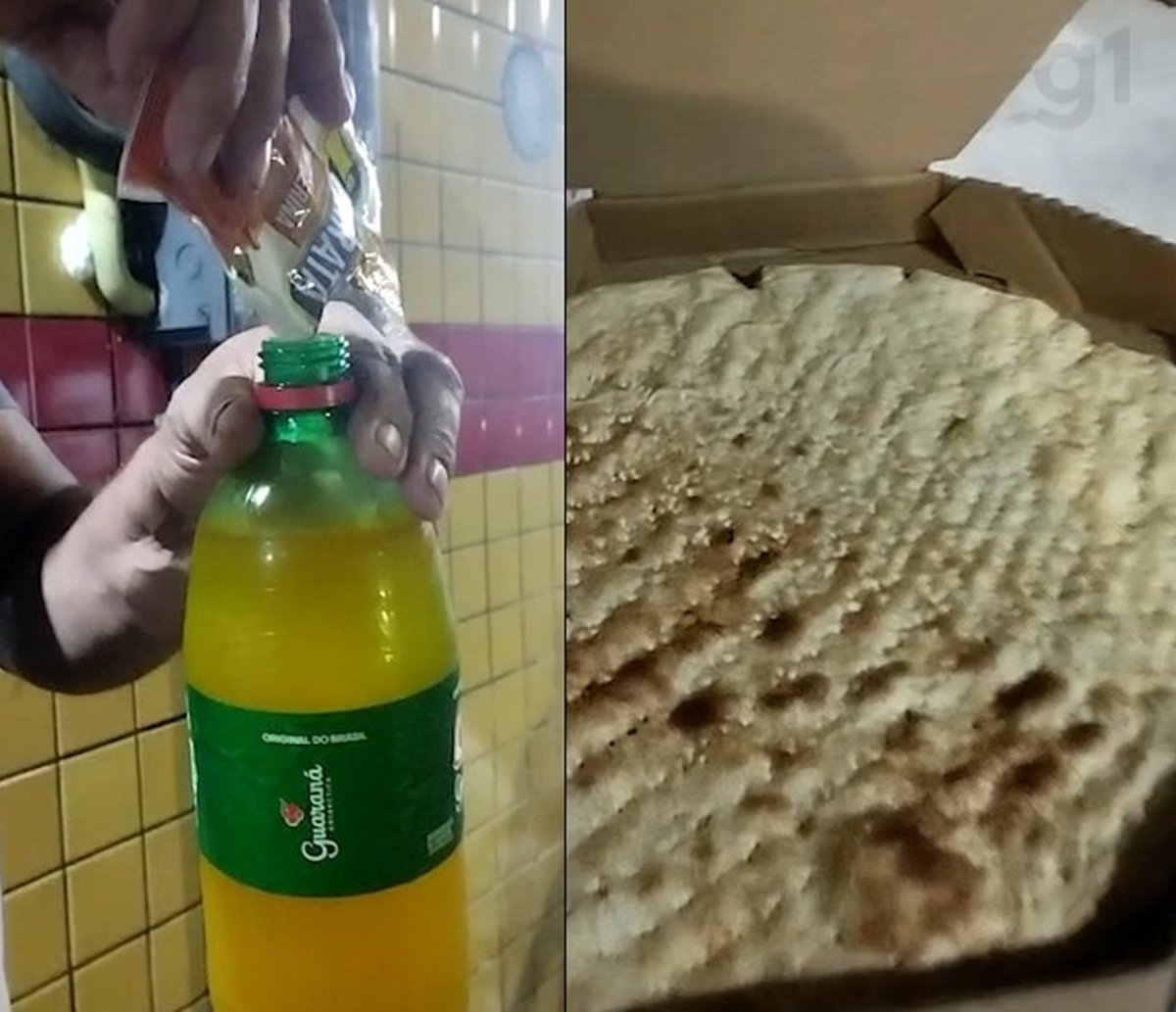 Após receber Pix falso, dono de pizzaria entrega pizza sem recheio, suco com sal e pinto de plástico para golpista