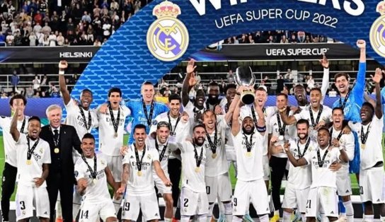 Após bater o Eintracht Frankfurt por 2x0, Real Madrid alcança status de maior campeão da Champions e Supercopa