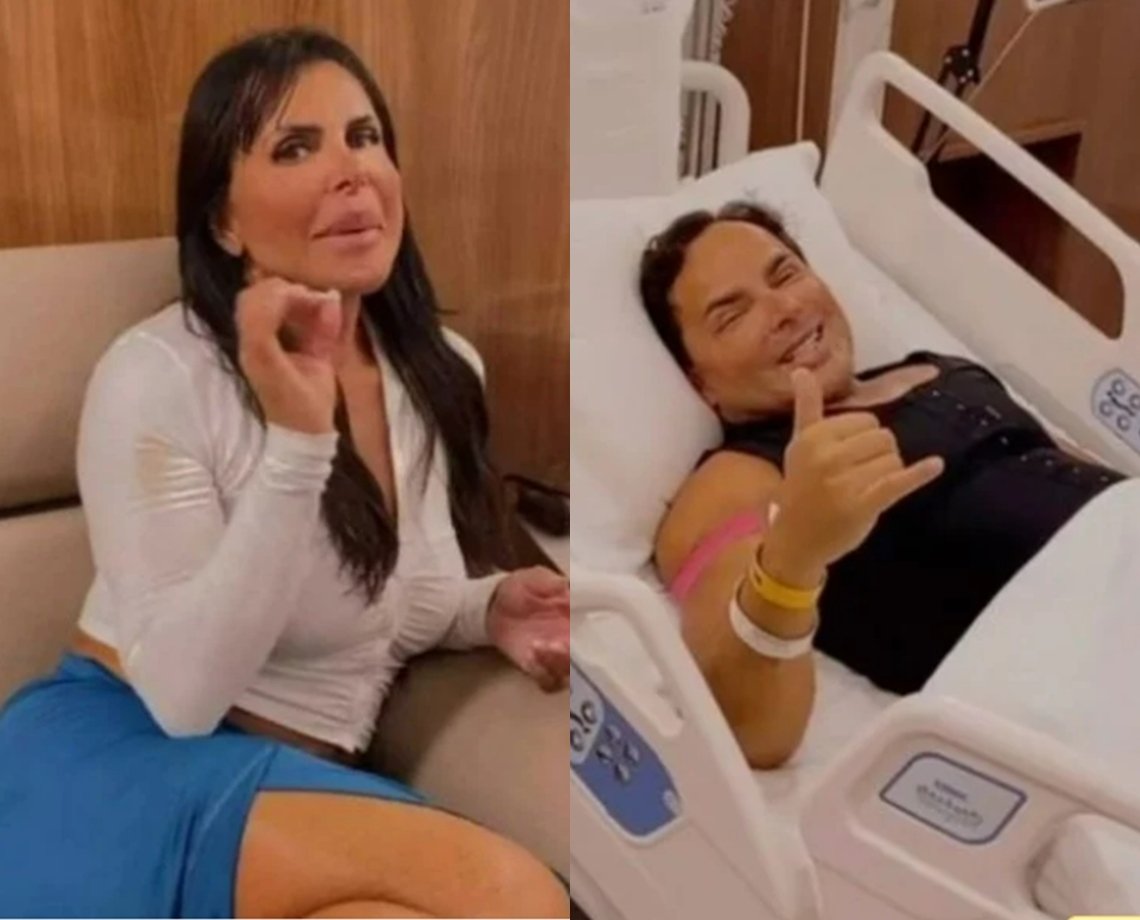 Gretchen e marido se internam juntos para passar por mesma cirurgia plástica